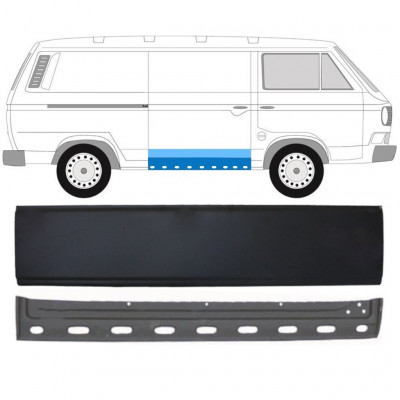 Pannello di riparazione esterno inferiore porta scorrevole per Volkswagen Transporter T3 1979-1992 / Destra / Set 11637