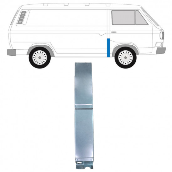 Pannello di riparazione del montante per Volkswagen Transporter T3 1979-1992 / Destra 11625