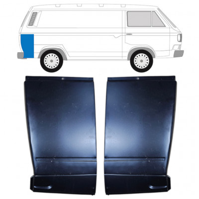 Lamiera di riparazione dell'angolo posteriore per Volkswagen Transporter T3 1979-1992 / Sinistra+Destra / Set 11630