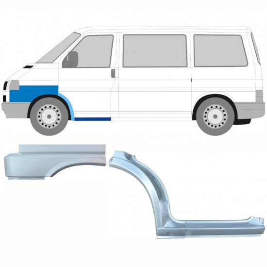 Pannello di riparazione sottoporta e parafanghi anteriore e posteriore per Volkswagen Transporter T4 1990-1996 / Sinistra / Set 10040