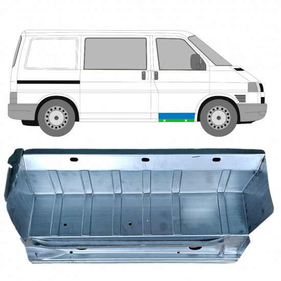 Pannello di riparazione sottoporta gradino anteriore per Volkswagen Transporter T4 1990-2003 / Destra 9022