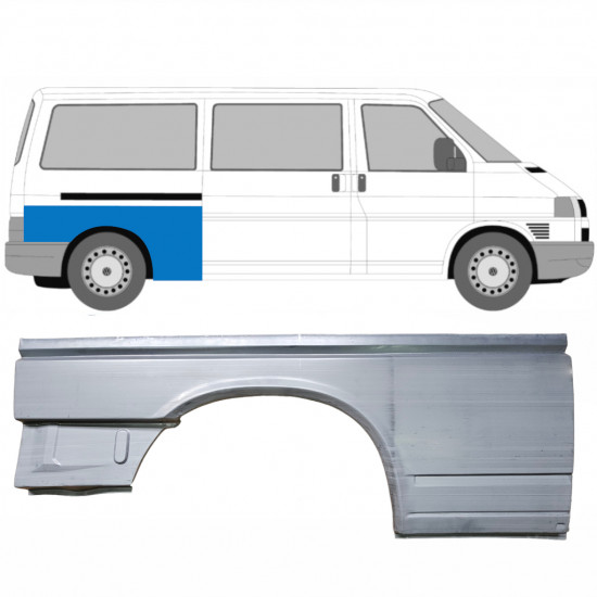 Pannello di riparazione parafango posteriore per Volkswagen Transporter T4 1990-2003 / Destra 7148