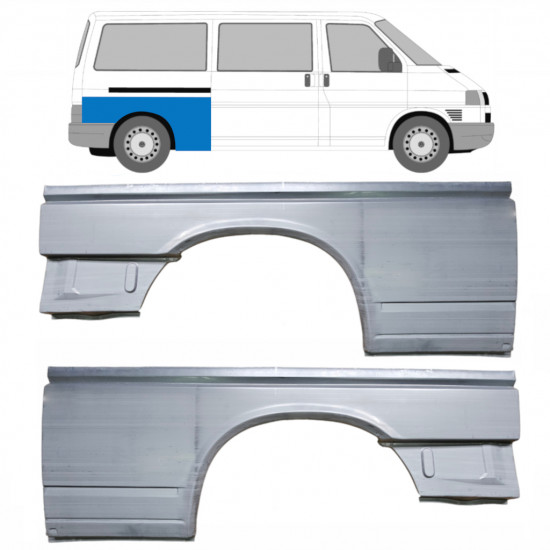 Pannello di riparazione parafango posteriore per Volkswagen Transporter T4 1990-2003 / Sinistra+Destra / Set 10652