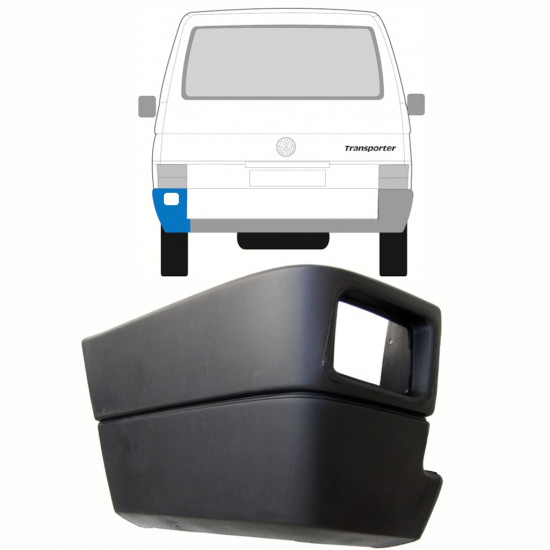 Angolo paraurti posteriore per Volkswagen Transporter T4 1990-2003 / Sinistra 9097