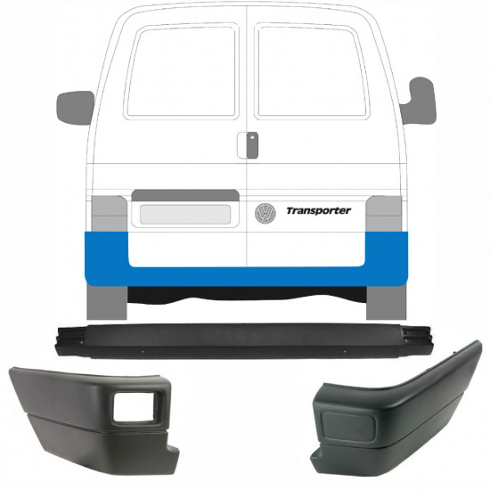 Paraurti posteriore per Volkswagen Transporter T4 1990-2003 / Set 10646