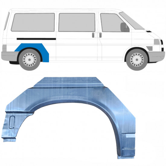 Pannello di riparazione parafango posteriore per Volkswagen Transporter T4 1990-2003 / Destra 5353