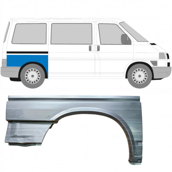 Pannello di riparazione parafango posteriore per Volkswagen Transporter T4 1990-2003 / Destra 5374