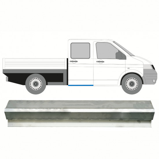Lamiera di riparazione sottoporta posteriore per Volkswagen Transporter T5 2003-2015 / Sinistra = Destra (simmetrico) 9135