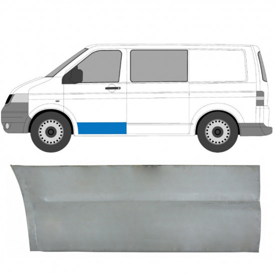Lamiera di riparazione del rivestimento della porta anteriore per Volkswagen Transporter T5 2003-2015 / Sinistra 7143