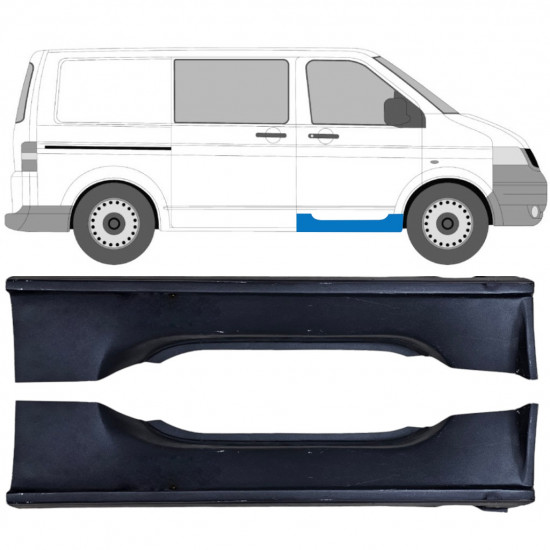 Pannello di riparazione davanzale della porta anteriore per Volkswagen Transporter T5 2003-2015 / Sinistra+Destra / Set 12518
