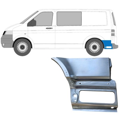 Pannello di riparazione parafango posteriore dietro la ruota per Volkswagen Transporter T5 2003-2015 / Sinistra 16263