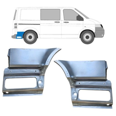 Pannello di riparazione parafango posteriore dietro la ruota per Volkswagen Transporter T5 2003-2015 / Sinistra+Destra / Set 16264