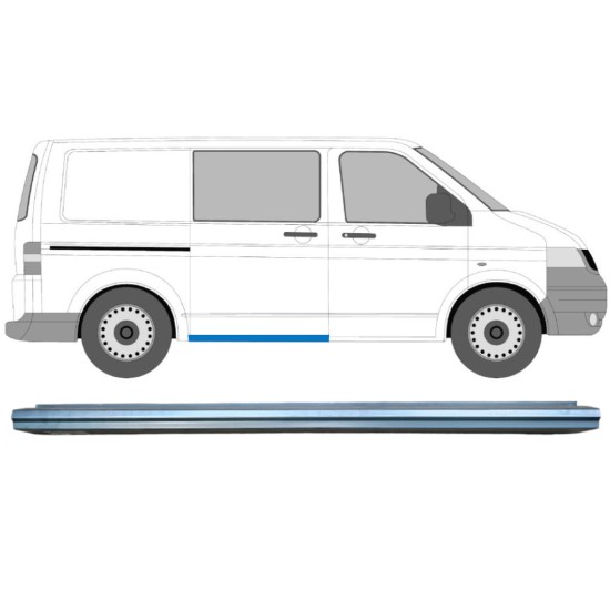 Pannello di riparazione sottoporta porta scorrevole per Volkswagen Transporter T5 2003-2015 / Destra 16010