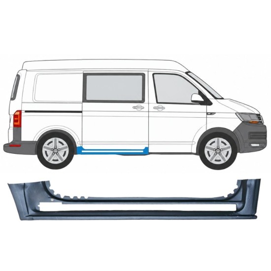 Pannello di riparazione sottoporta porta scorrevole per Volkswagen Transporter T6 2015-2024 / Destra 17113