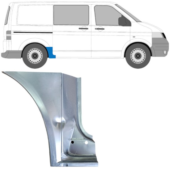 Pannello di riparazione parafango posteriore per Volkswagen Transporter T5 2003-2015 / Destra 16669