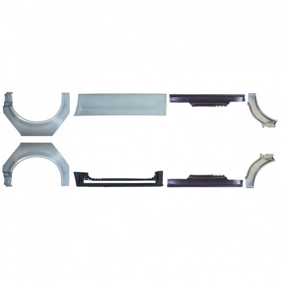 Pannello di riparazione sottoporta e parafango posteriore per Volkswagen Transporter T5 2003-2015 / Set 11533
