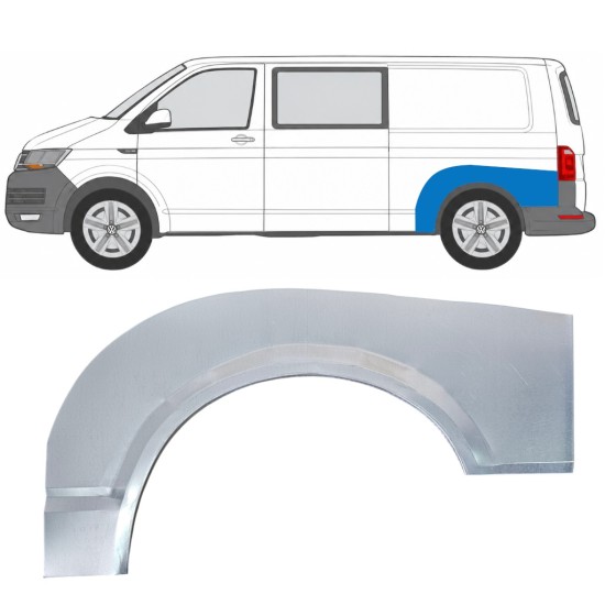 Pannello di riparazione parafango posteriore per Volkswagen Transporter T6 2015-2024 / Sinistra 17144