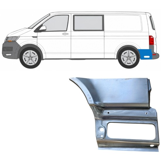 Pannello di riparazione parafango posteriore dietro la ruota per Volkswagen Transporter T6 2015-2024 / Sinistra 17201