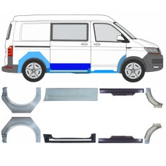 Pannello di riparazione sottoporta e parafango posteriore per Volkswagen Transporter T6 2015-2024 17135