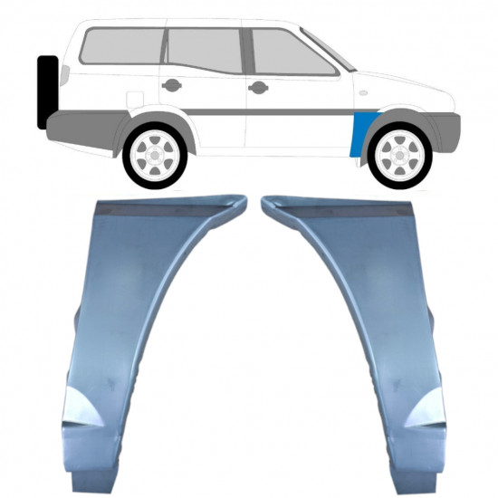Pannello di riparazione parafango anteriore per Nissan Terrano II 1993-2005 / Sinistra+Destra / Set 10471