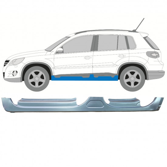 Sottoporta Lamiera Completo per Volkswagen Tiguan 2007-2016 / Sinistra 11612