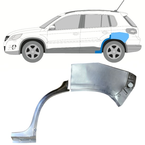 Pannello di riparazione parafango posteriore per Volkswagen Tiguan 2007-2016 / Sinistra / Set 15788