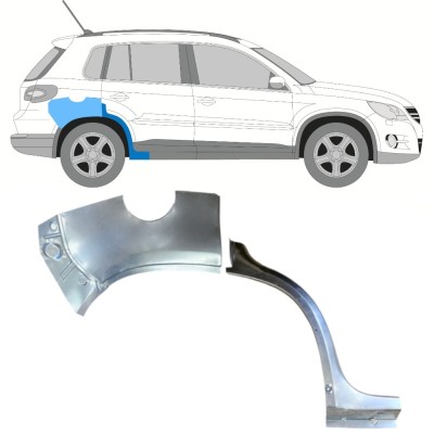 Pannello di riparazione parafango posteriore per Volkswagen Tiguan 2007-2016 / Destra / Set 15787