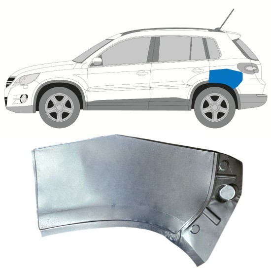 Pannello di riparazione sezione superiore parafango posteriore per Volkswagen Tiguan 2007-2016 / Sinistra 15786
