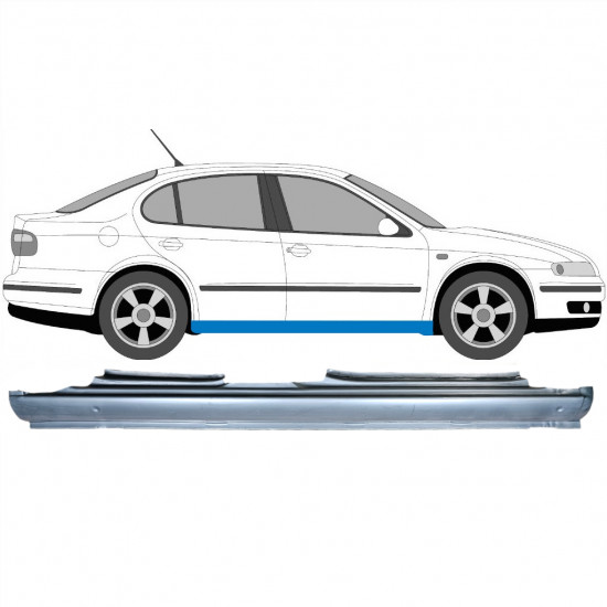 Sottoporta Lamiera Completo per Seat Toledo II 1999-2004 / Destra 5763