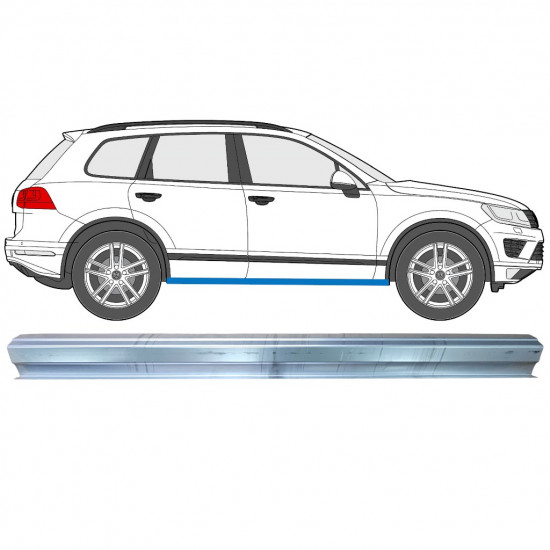 Pannello di riparazione sottoporta lamiera per Volkswagen Touareg 2010-2018 / Sinistra = Destra (simmetrico) 11748