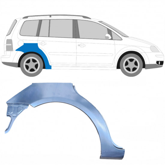 Pannello di riparazione parafango posteriore per Volkswagen Touran 2003-2010 / Destra 8509
