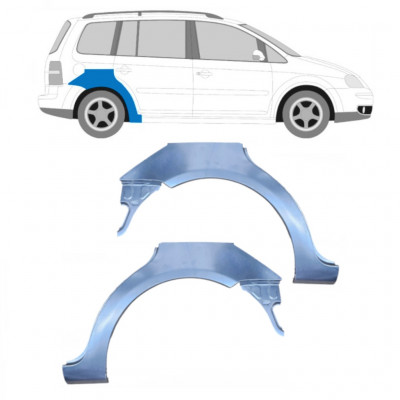 Pannello di riparazione parafango posteriore per Volkswagen Touran 2003-2010 / Sinistra+Destra / Set 10253