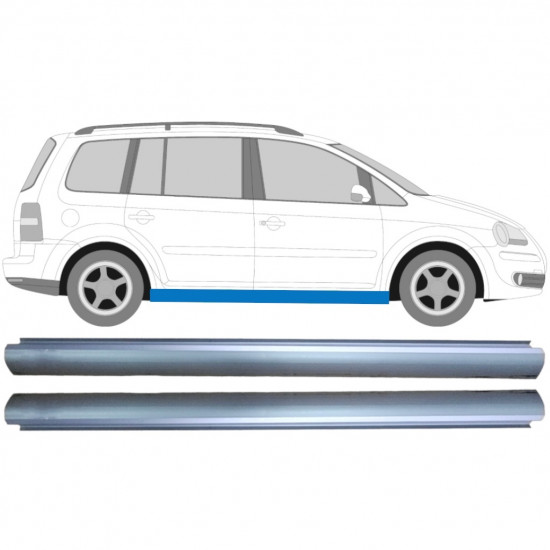 Pannello di riparazione sottoporta lamiera per Volkswagen Touran 2003-2010 / Sinistra = Destra (simmetrico) / Set 10390