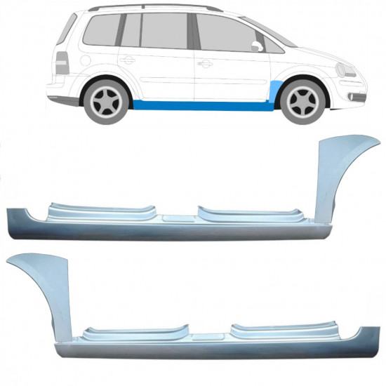 Lamiera di riparazione sottoporta completo e parafango anteriore per Volkswagen Touran 2003-2010 / Set 11166