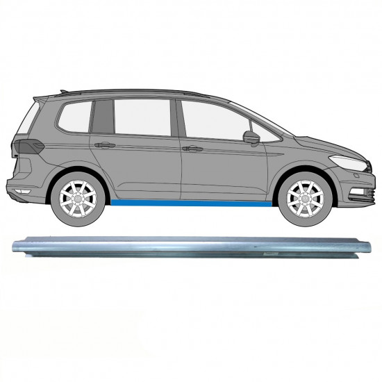 Pannello di riparazione sottoporta lamiera per Volkswagen Touran 2015- / Sinistra = Destra (simmetrico) 8970