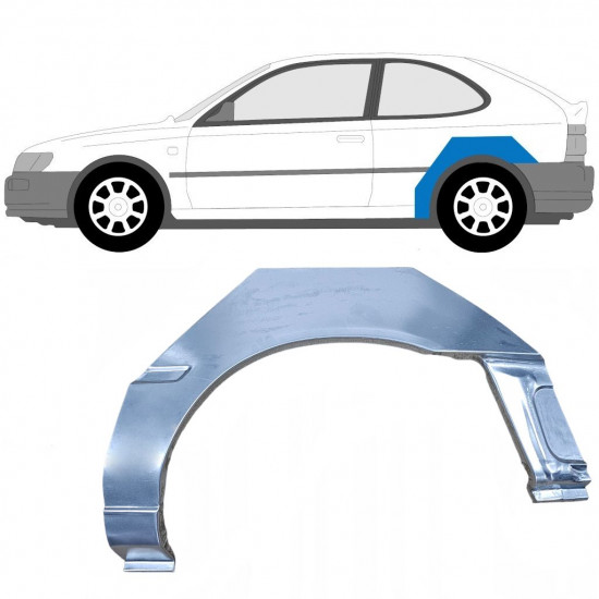 Pannello di riparazione parafango posteriore per Toyota Corolla E10 1991-1998 / Sinistra 7045