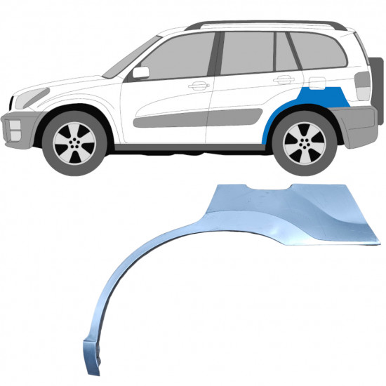 Pannello di riparazione parafango posteriore per Toyota Rav4 2000-2005 / Sinistra 6231