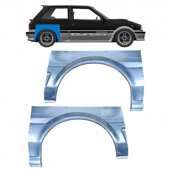 Pannello di riparazione parafango posteriore per Toyota Starlet P70 1984-1989 / Sinistra+Destra / Set 10279