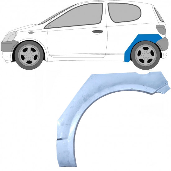 Pannello di riparazione parafango posteriore per Toyota Yaris 1999-2005 / Sinistra 6221