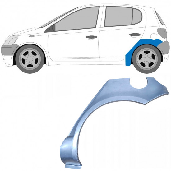 Pannello di riparazione parafango posteriore per Toyota Yaris 1999-2005 / Sinistra 6219