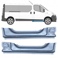 Pannello di riparazione sottoporta lamiera per Nissan Primastar 2001-2014 / Sinistra+Destra / Set 14033