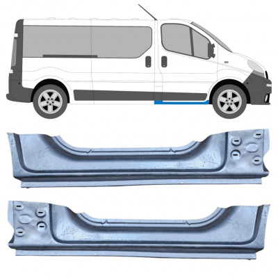 Pannello di riparazione sottoporta lamiera per Nissan Primastar 2001-2014 / Sinistra+Destra / Set 14033