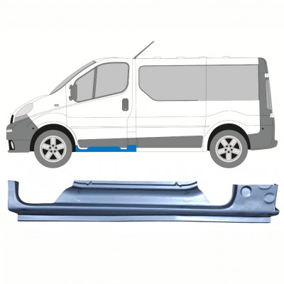 Pannello di riparazione sottoporta lamiera per Opel Vivaro 2001-2014 / Sinistra 13184