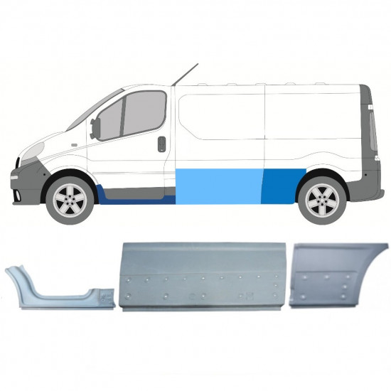 Set di pannelli di riparazione per Opel Vivaro 2001-2014 / Sinistra / 13307