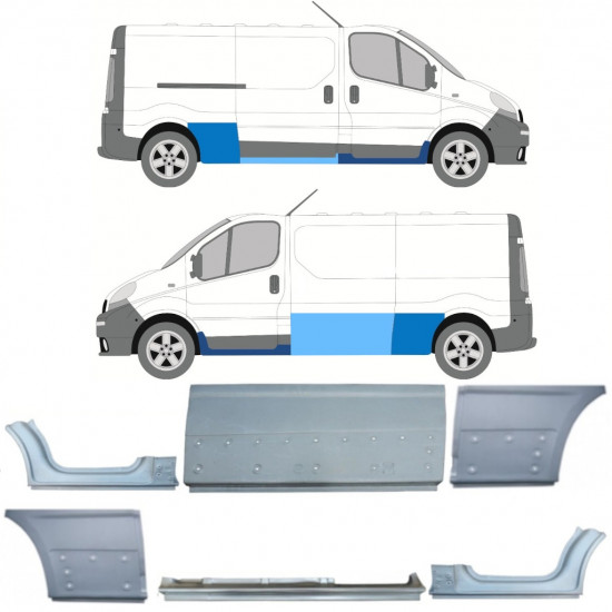 Set di pannelli di riparazione per Renault Trafic 2001-2014 / 11108