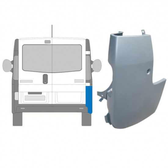 Angolo paraurti posteriore per Opel Vivaro 2001-2014 / Destra 15301