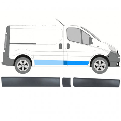 Set di modanature laterali per Nissan Primastar 2001-2014 / Destra / 13902