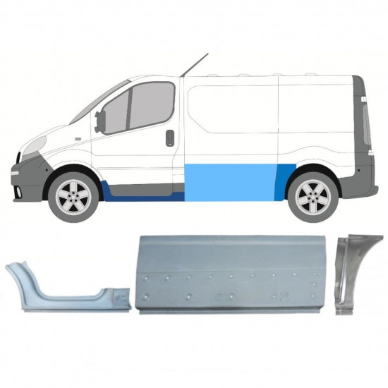 Set di pannelli di riparazione per Renault Trafic 2001-2014 / Sinistra / 11232