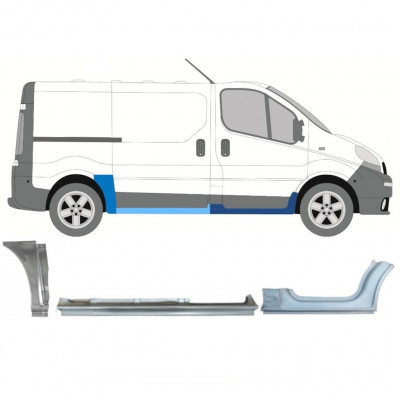 Set di pannelli di riparazione per Opel Vivaro 2001-2014 / Destra / 13313