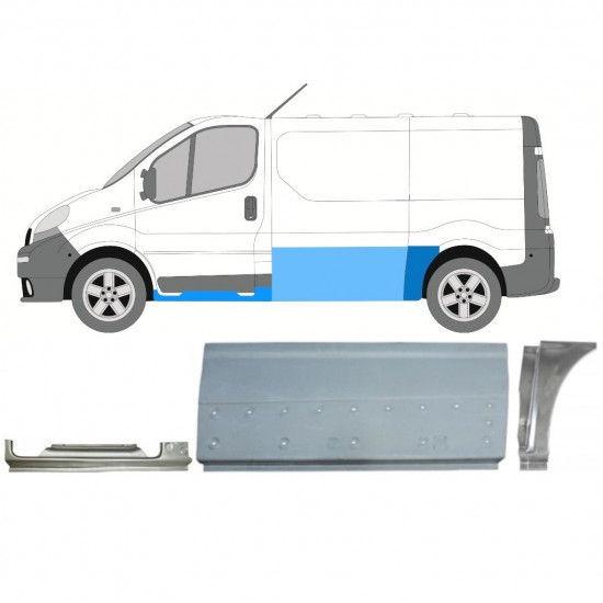 Set di pannelli di riparazione per Renault Trafic 2001-2014 / Sinistra / 13311